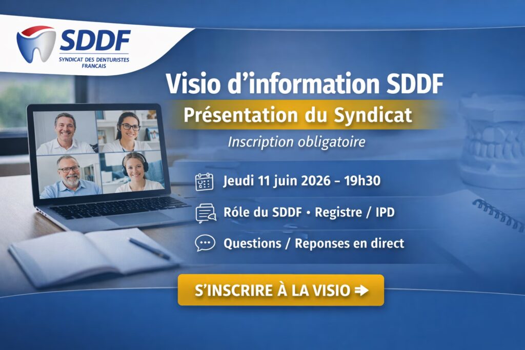 Visio présentation informations syndicat des denturistes